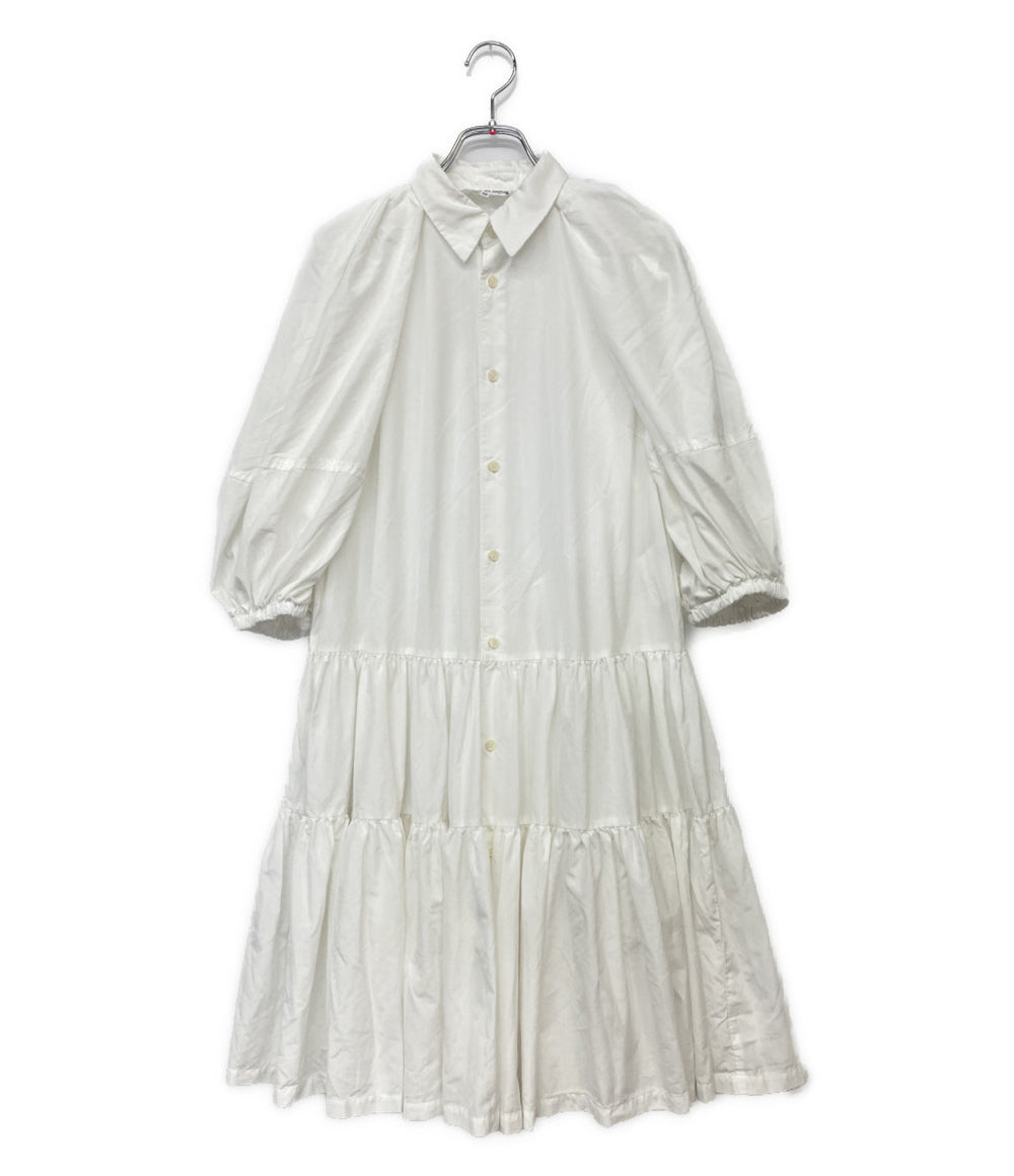 COMME des GARCONS パフスリーブワンピース ホワイト 22SS RI-B018 レディース SIZE M コムデギャルソン