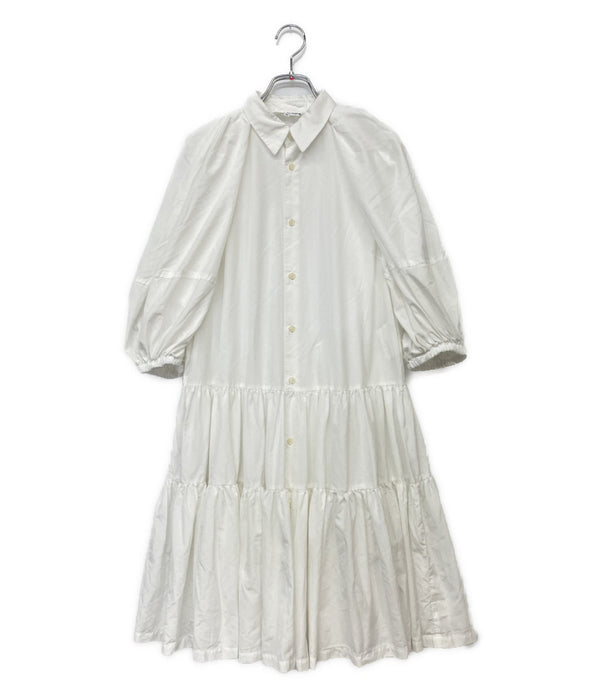 COMME des GARCONS パフスリーブワンピース ホワイト 22SS RI-B018 レディース SIZE M コムデギャルソン