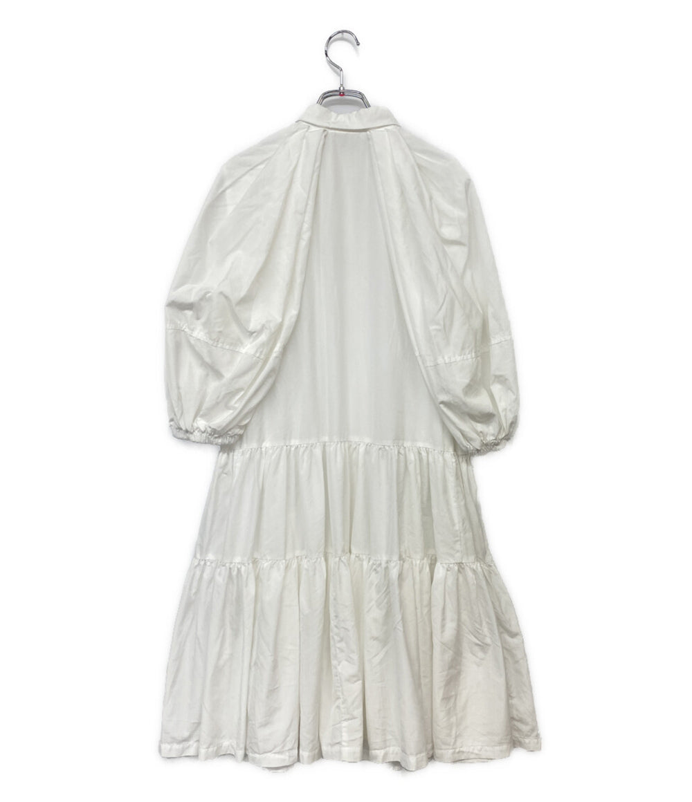 COMME des GARCONS パフスリーブワンピース ホワイト 22SS RI-B018 レディース SIZE M コムデギャルソン