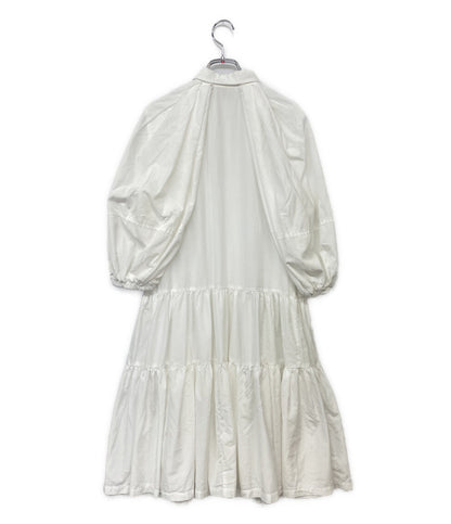 COMME des GARCONS パフスリーブワンピース ホワイト 22SS RI-B018 レディース SIZE M コムデギャルソン