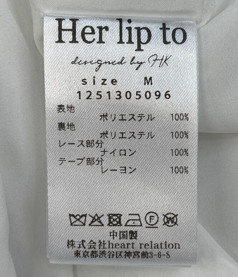 Her lip to ノースリーブワンピース Lace Trimmed Floral Dress レディース SIZE M ハーリップトゥ
