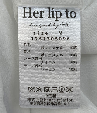 Her lip to ノースリーブワンピース Lace Trimmed Floral Dress レディース SIZE M ハーリップトゥ