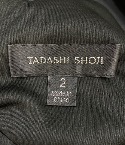 TADASHI SHOJI ブラック ベルト付フレンチスリーブワンピース レース レディース SIZE 2 タダシショージ