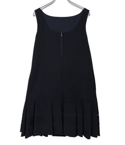 foxey ノースリーブワンピース 29071 プリーツ ブラック レディース SIZE 38 フォクシー