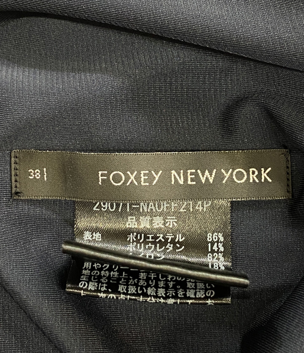 foxey ノースリーブワンピース 29071 プリーツ ブラック レディース SIZE 38 フォクシー