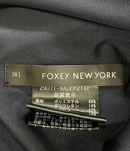 foxey ノースリーブワンピース 29071 プリーツ ブラック レディース SIZE 38 フォクシー