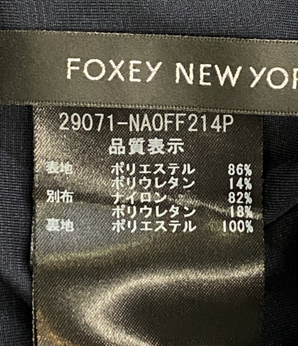 foxey ノースリーブワンピース 29071 プリーツ ブラック レディース SIZE 38 フォクシー