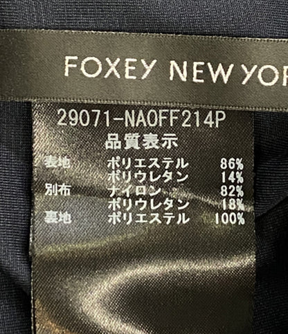 foxey ノースリーブワンピース 29071 プリーツ ブラック レディース SIZE 38 フォクシー