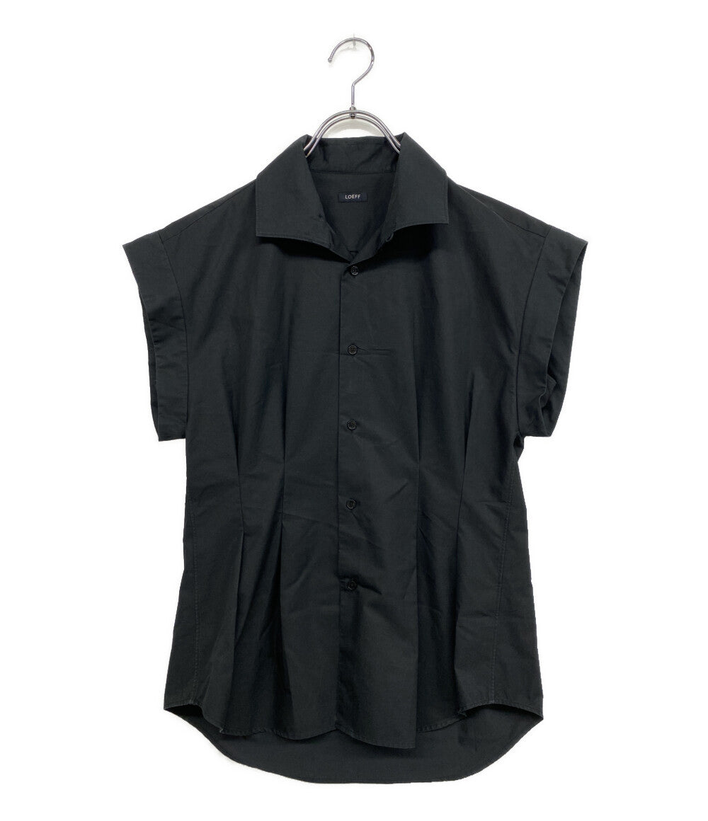 LOEFF 半袖シャツ スーピマ コットン ブロード ウエストポイント クラシカル シャツ 8816-299-0014 レディース SIZE 1 ロエフ