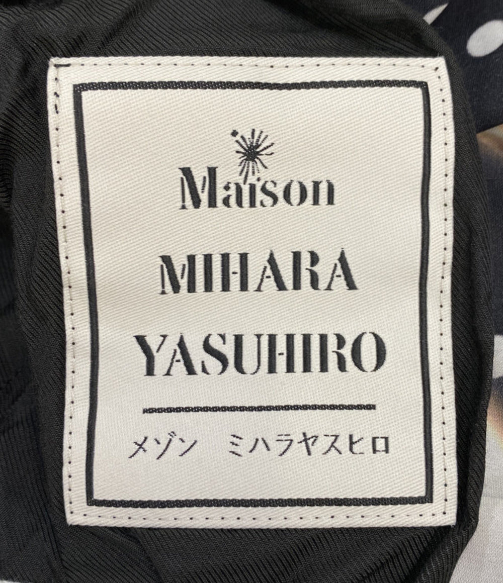 Maison MIHARA YASUHIRO フレンチスリーブワンピース 総柄 ショルダーリボン B04DR342 レディース SIZE F メゾン ミハラヤスヒロ