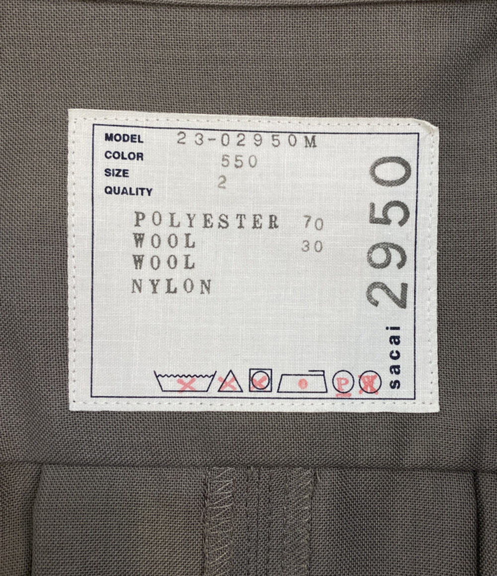 sacai 半袖シャツ Suiting Shirt 23SS 23-02950M レディース SIZE 2 サカイ