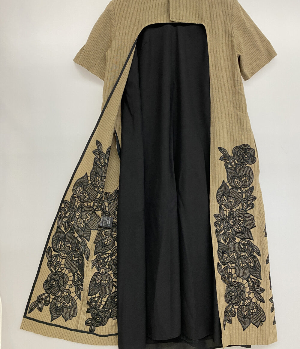 ADORE エンブロイダリーストライプワンピース 531-9140516 Vネック レディース SIZE 38 アドーア
