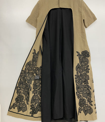 ADORE エンブロイダリーストライプワンピース 531-9140516 Vネック レディース SIZE 38 アドーア