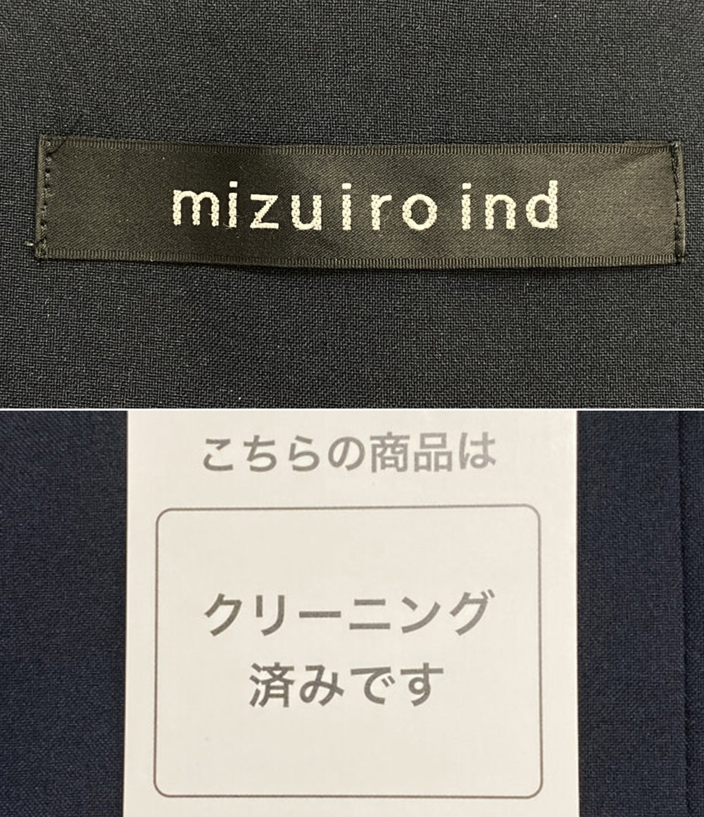 mizuiro ind スタンドカラーフレアジレノースリーブワンピース ネイビー レディース SIZE - ミズイロインド