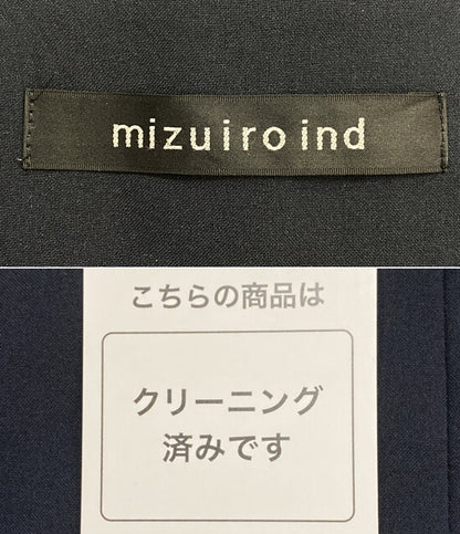 mizuiro ind スタンドカラーフレアジレノースリーブワンピース ネイビー レディース SIZE - ミズイロインド