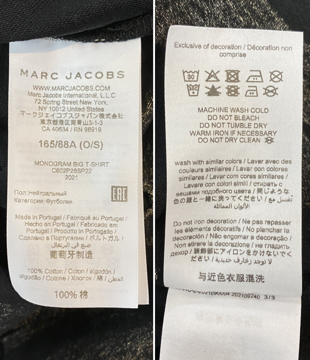 MARC JACOBS モノグラムビッグ半袖Tシャツ C602P26SP22 メンズ SIZE O/S マークジェイコブス