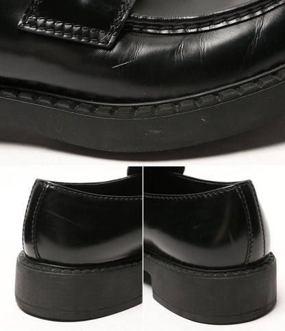 PRADA チョコレートブラッシュドレザーローファー 2DE127 メンズ SIZE 10 プラダ