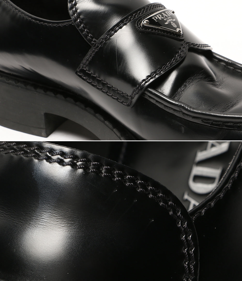 PRADA チョコレートブラッシュドレザーローファー 2DE127 メンズ SIZE