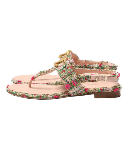 CHANEL ツイードサンダル ココマーク G36881 レディース SIZE 37.5C シャネル