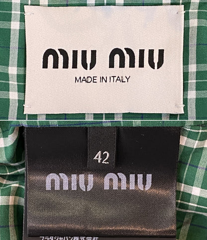 MIU MIU パナマコットンブルゾン 2025 ML1193 レディース SIZE 42 ミュウ ミュウ
