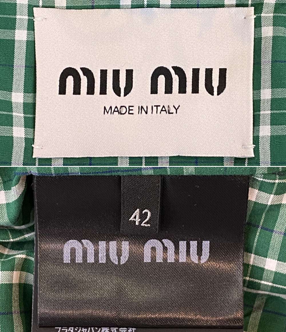 MIU MIU パナマコットンブルゾン 2025 ML1193 レディース SIZE 42 ミュウ ミュウ