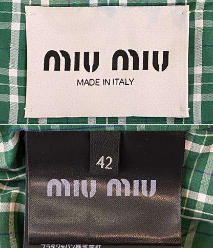 MIU MIU パナマコットンブルゾン 2025 ML1193 レディース SIZE 42 ミュウ ミュウ