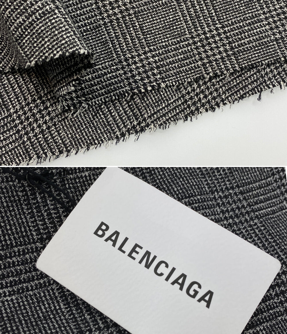 BALENCIAGA アシンメトリスカート グレンチェック 518170 レディース SIZE 38 バレンシアガ
