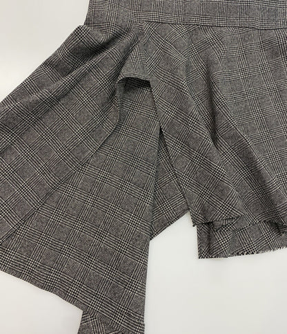 BALENCIAGA アシンメトリスカート グレンチェック 518170 レディース SIZE 38 バレンシアガ
