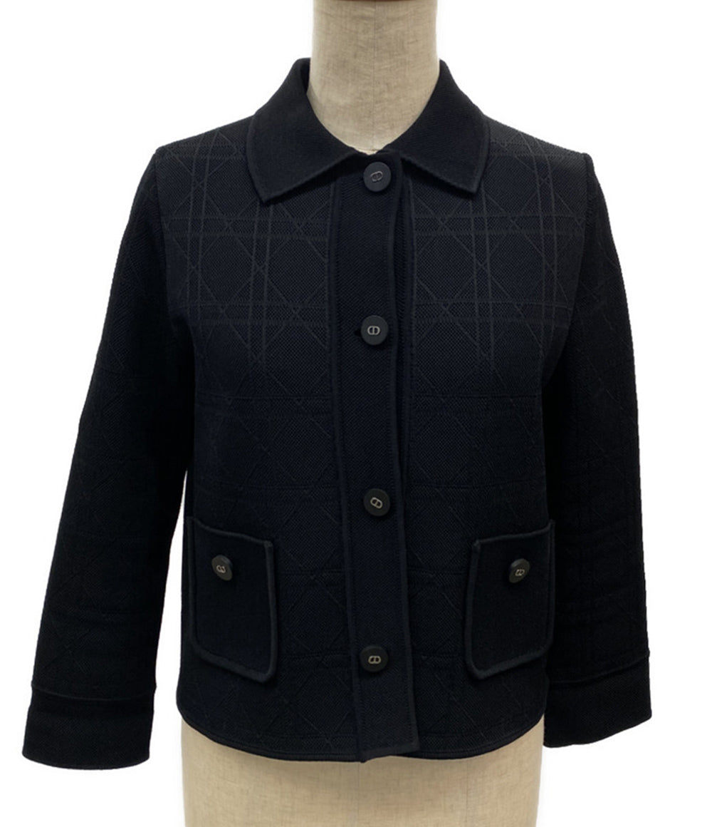 Christian Dior マクロカナージュニットジャケット 254V53AM523