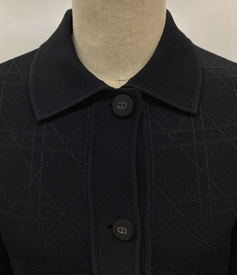 Christian Dior マクロカナージュニットジャケット 254V53AM523 レディース SIZE F36 クリスチャンディオール