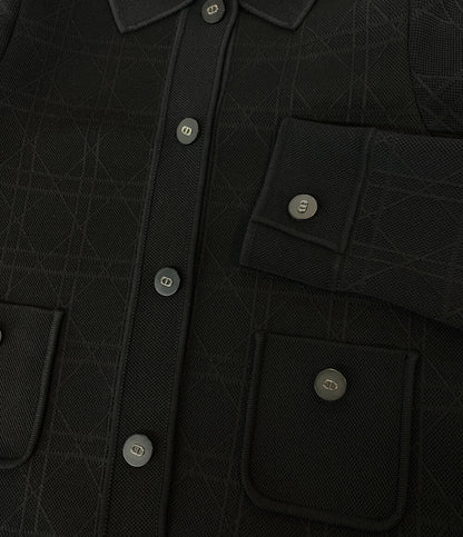 Christian Dior マクロカナージュニットジャケット 254V53AM523 レディース SIZE F36 クリスチャンディオール