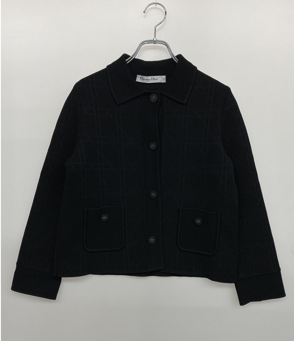 Christian Dior マクロカナージュニットジャケット 254V53AM523 レディース SIZE F36 クリスチャンディオール
