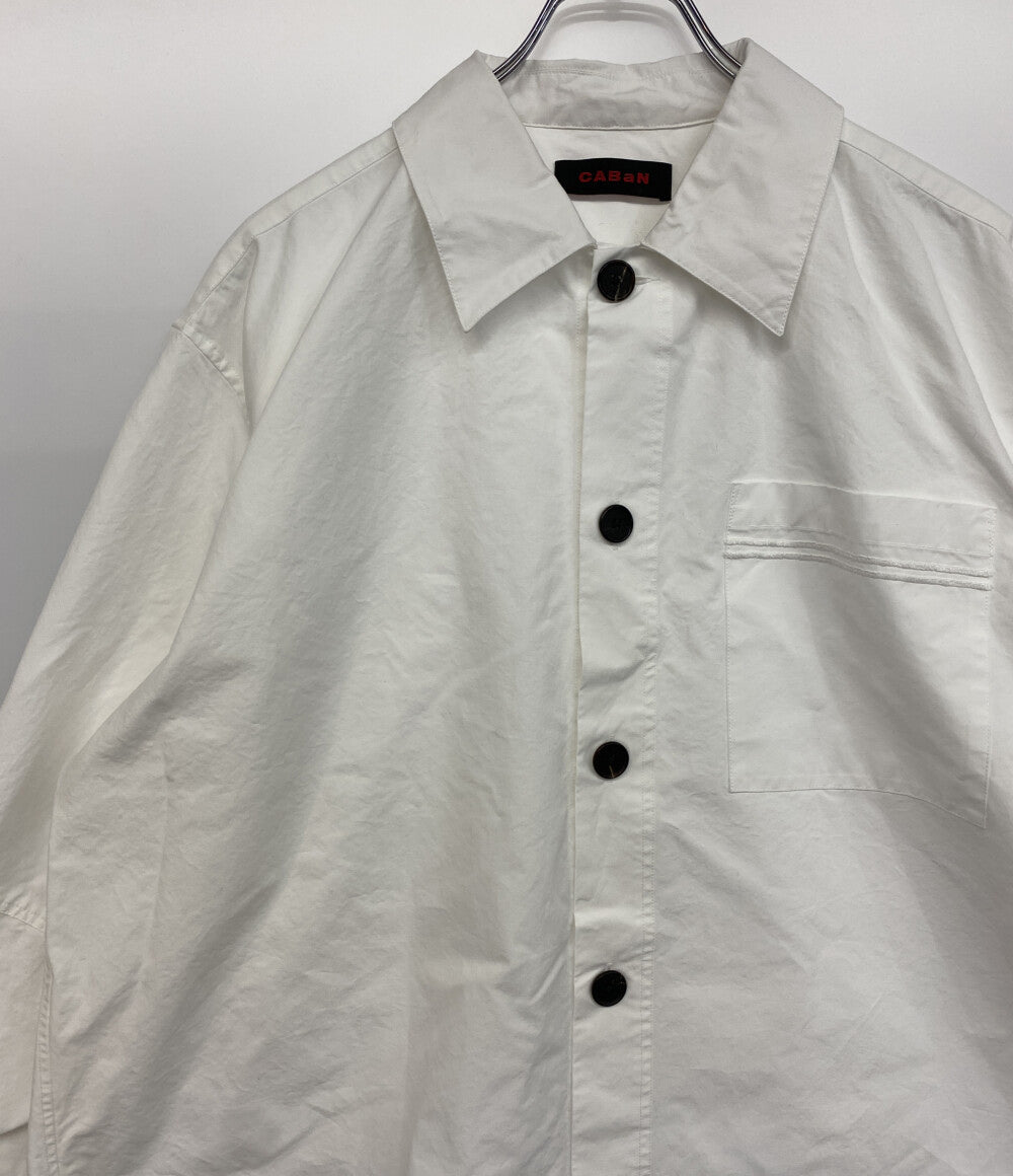 CABaN コットンウェザーシャツ ホワイト 59-01-41-01001 レディース SIZE M キャバン