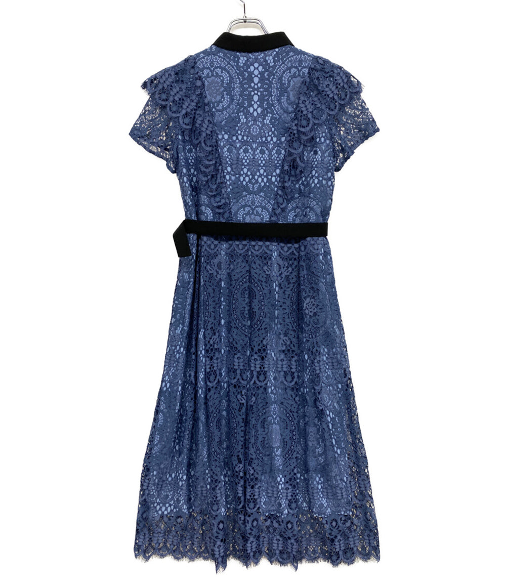Diagram GRACE CONTINENTAL 半袖ワンピース 03222 35186-00 レース ブルー レディース SIZE 36 ダイアグラム