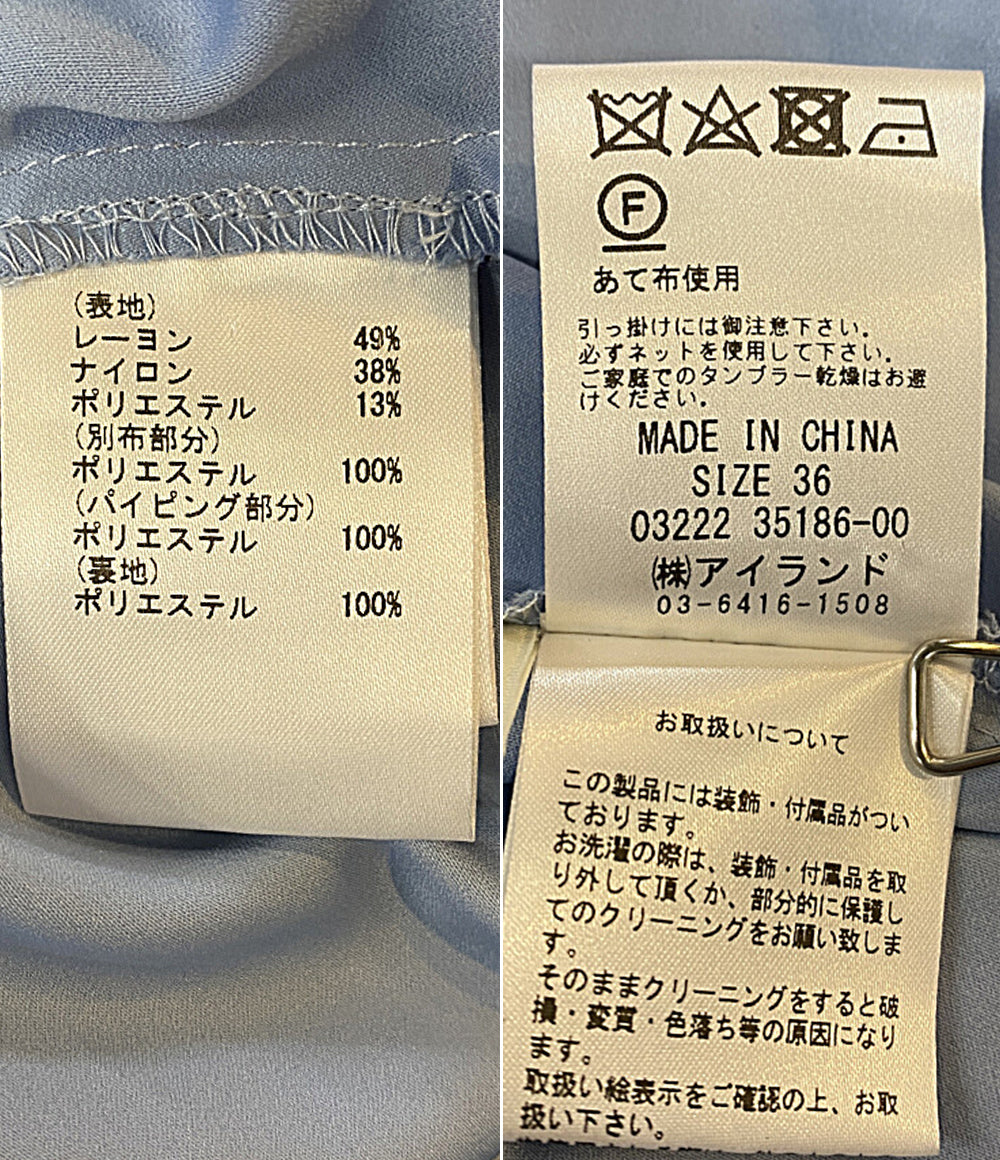 Diagram GRACE CONTINENTAL 半袖ワンピース 03222 35186-00 レース ブルー レディース SIZE 36 ダイアグラム