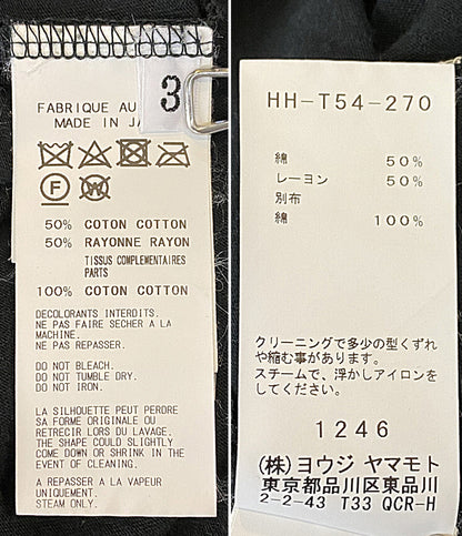 REGULATION Yohji Yamamoto MEN 半袖Ｔシャツ 19SS アシンメトリー HH-T54-270 メンズ SIZE 3 レギュレーションヨウジヤマモト