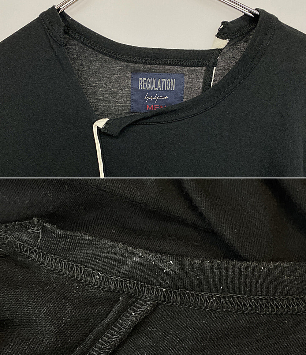 REGULATION Yohji Yamamoto MEN 半袖Ｔシャツ 19SS アシンメトリー HH-T54-270 メンズ SIZE 3 レギュレーションヨウジヤマモト