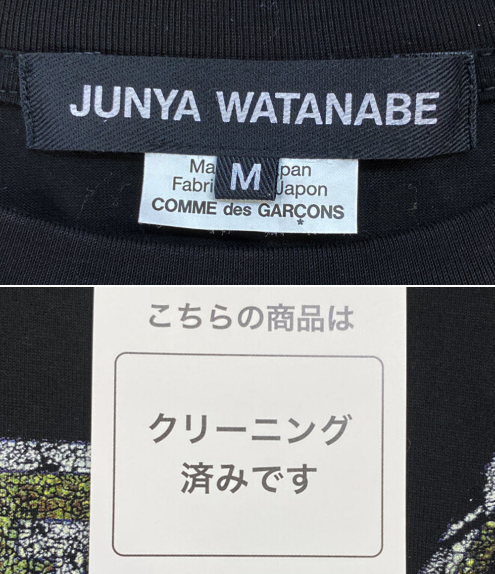 JUNYA WATANABE 半袖Ｔシャツ シルクスカーフ切替 STRIKE BACK JO-T004 メンズ SIZE M ジュンヤワタナベマン