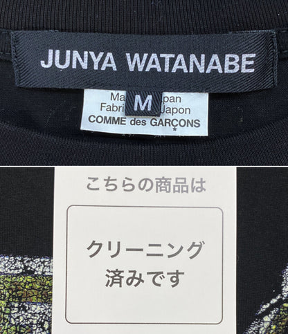 JUNYA WATANABE 半袖Ｔシャツ シルクスカーフ切替 STRIKE BACK JO-T004 メンズ SIZE M ジュンヤワタナベマン