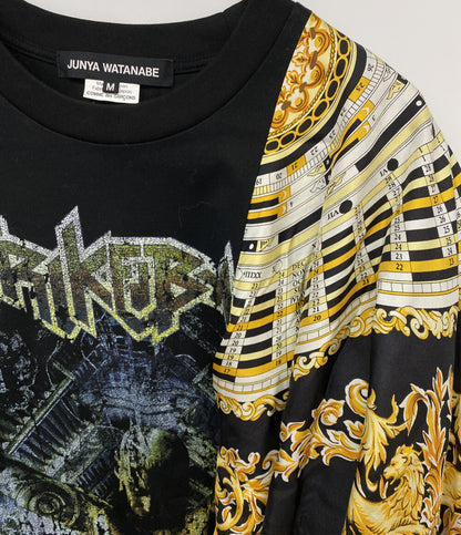 JUNYA WATANABE 半袖Ｔシャツ シルクスカーフ切替 STRIKE BACK JO-T004 メンズ SIZE M ジュンヤワタナベマン