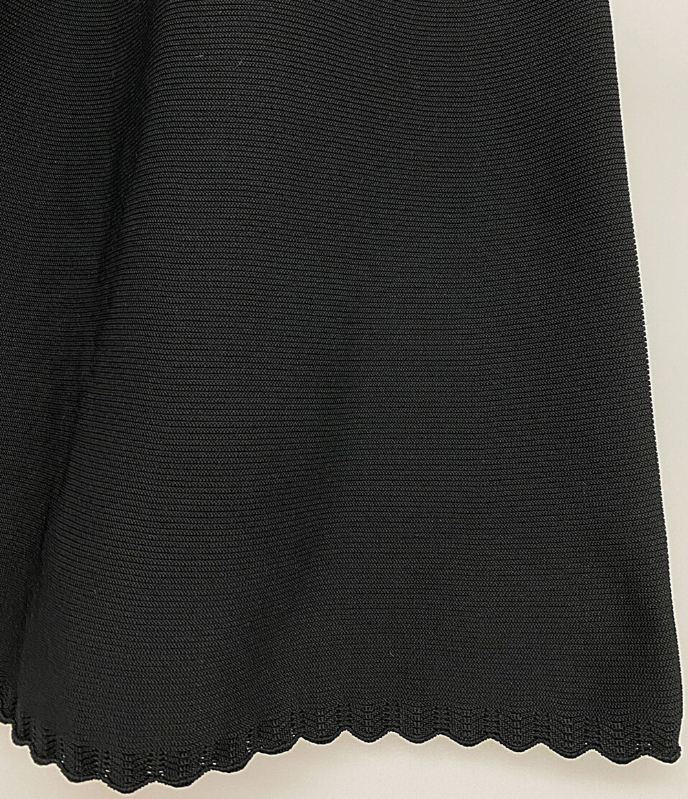 CELFORD ノースリーブ襟付ガーメントワンピース ブラック×ホワイト レディース SIZE 38 セルフォード
