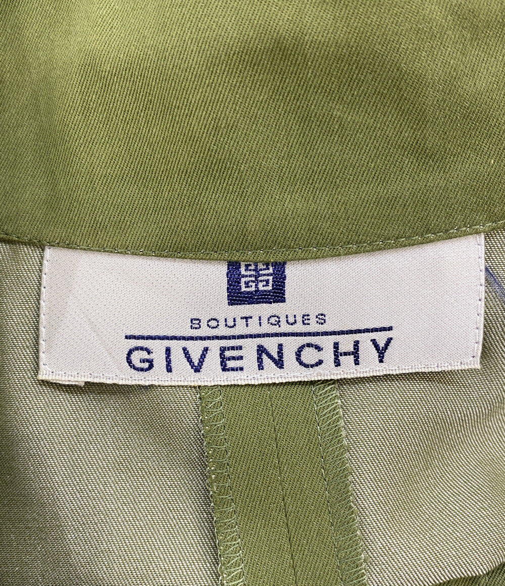 GIVENCHY フレンチスリーブワンピース グリーン ジップアップ 312-57085 レディース SIZE 42 ジバンシィ