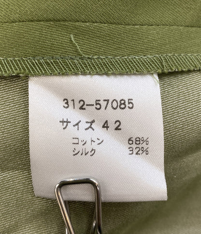 GIVENCHY フレンチスリーブワンピース グリーン ジップアップ 312-57085 レディース SIZE 42 ジバンシィ