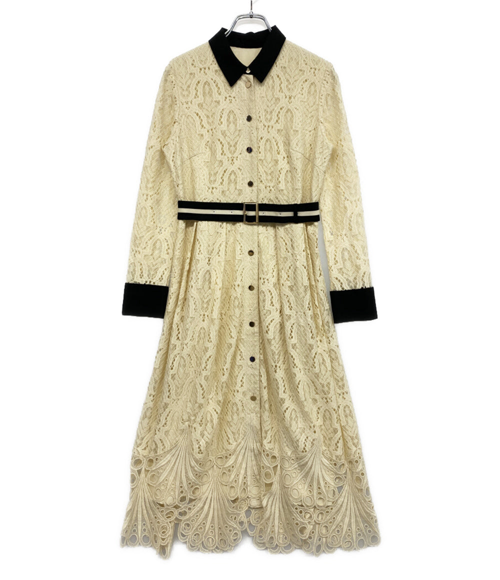 Diagram GRACE CONTINENTAL 長袖ワンピース 03204 35084-00 クリ-ムレース レディース SIZE 36 ダイアグラム
