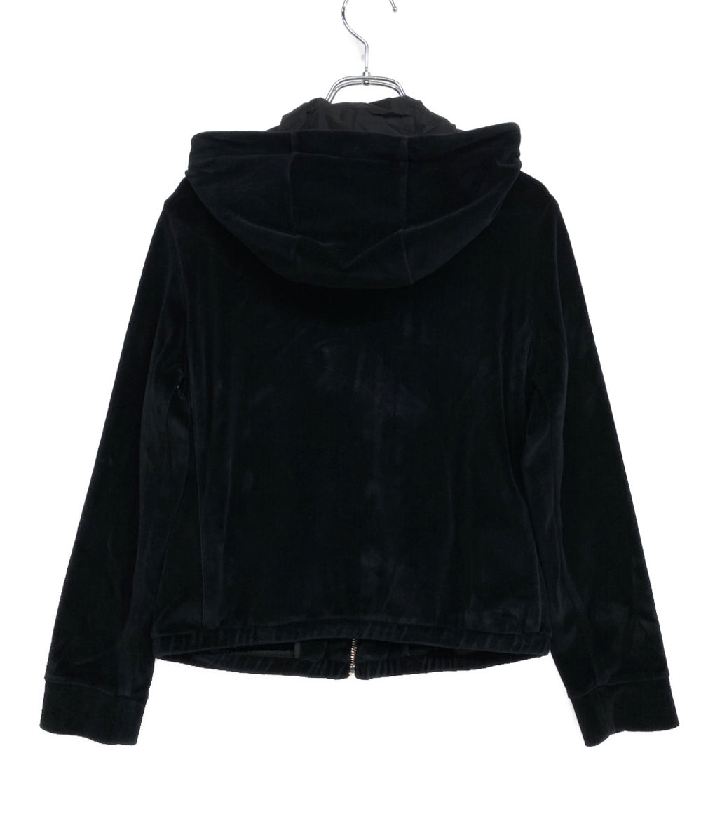 PRADA パーカー 16AW ベロア ショートパーカー ブラック レディース SIZE XS プラダ