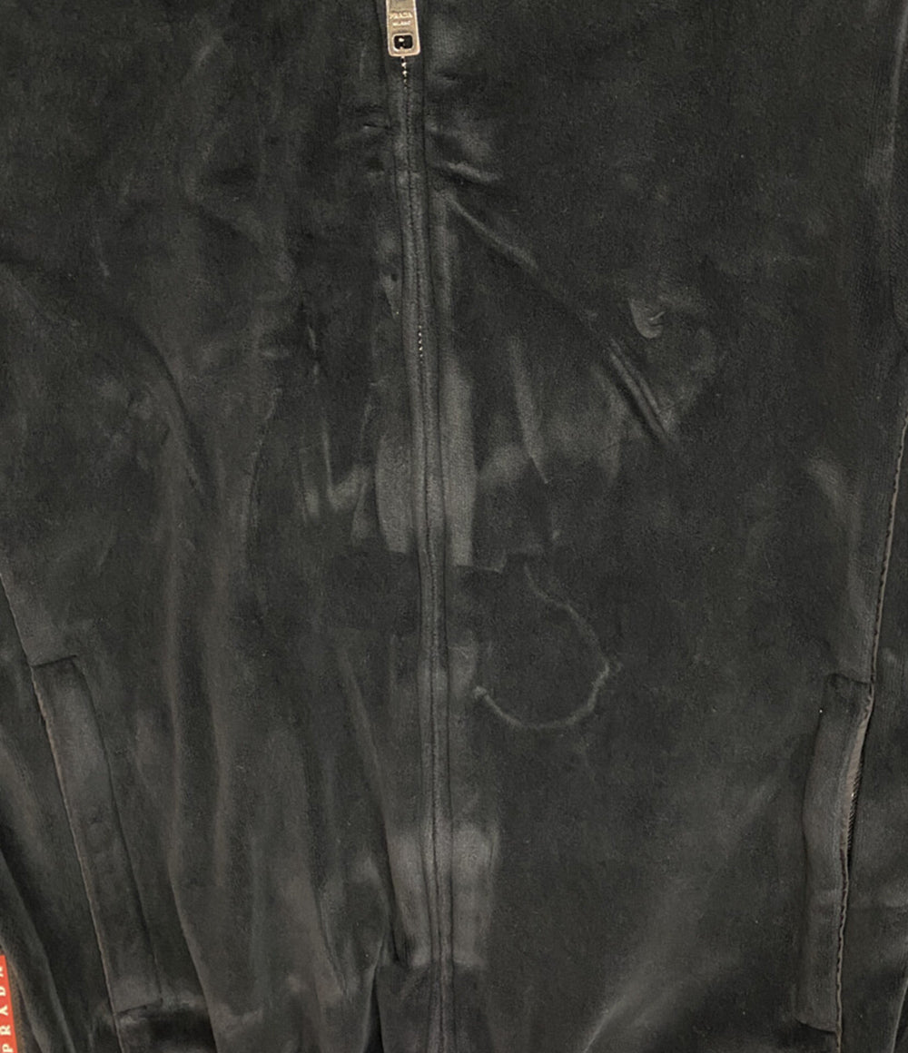 PRADA パーカー 16AW ベロア ショートパーカー ブラック レディース SIZE XS プラダ