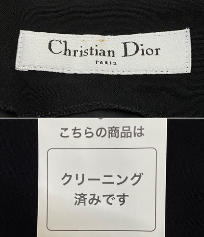 Christian Dior L長袖ワンピース ブラック リボンベルト付属 レディース SIZE 38 クリスチャンディオール