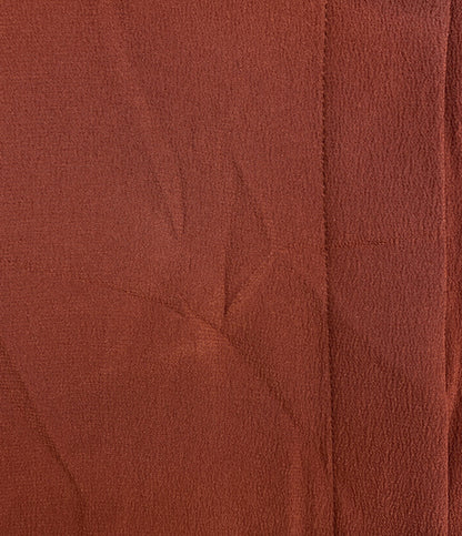 HERMES シルク ロングシャツ 長袖ワンピース ブラウン レディース SIZE 40 エルメス