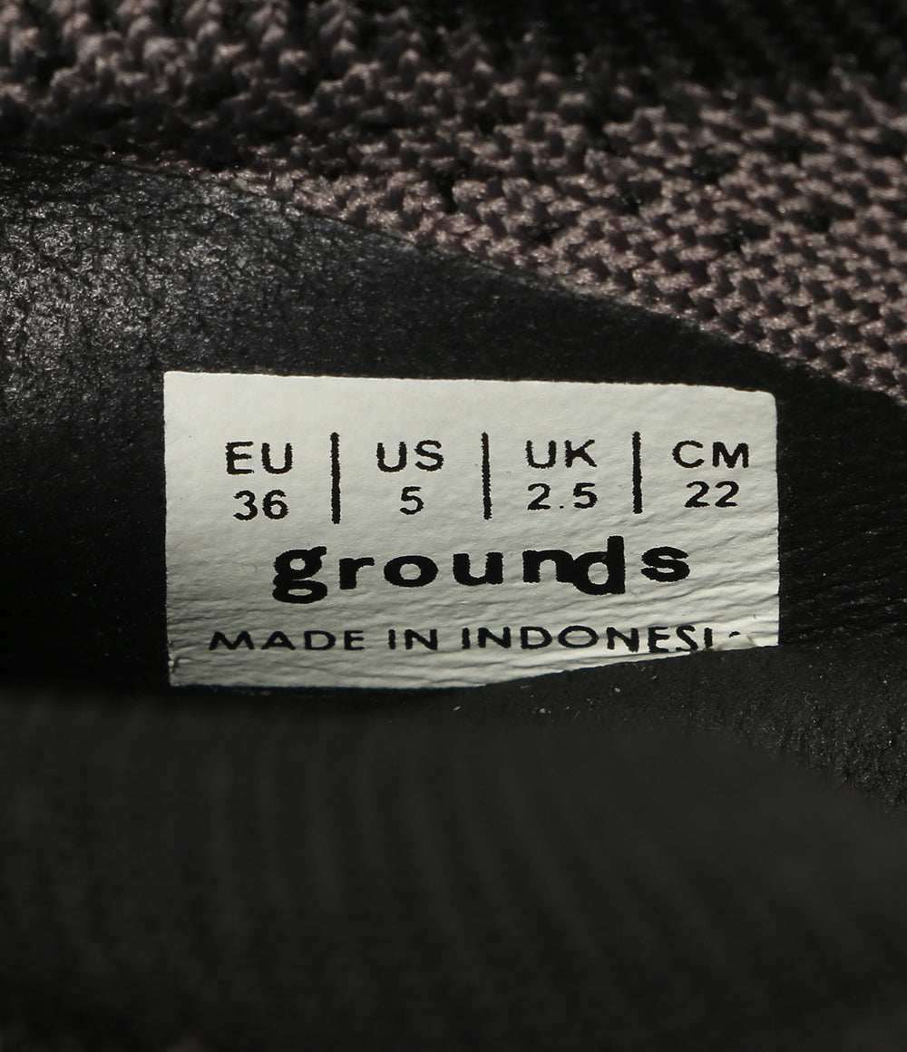 GROUNDS グラウンズ スニーカー ブラック レディース SIZE 22cm