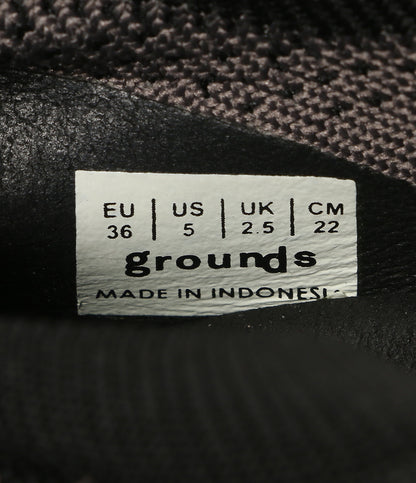 GROUNDS グラウンズ スニーカー ブラック レディース SIZE 22cm